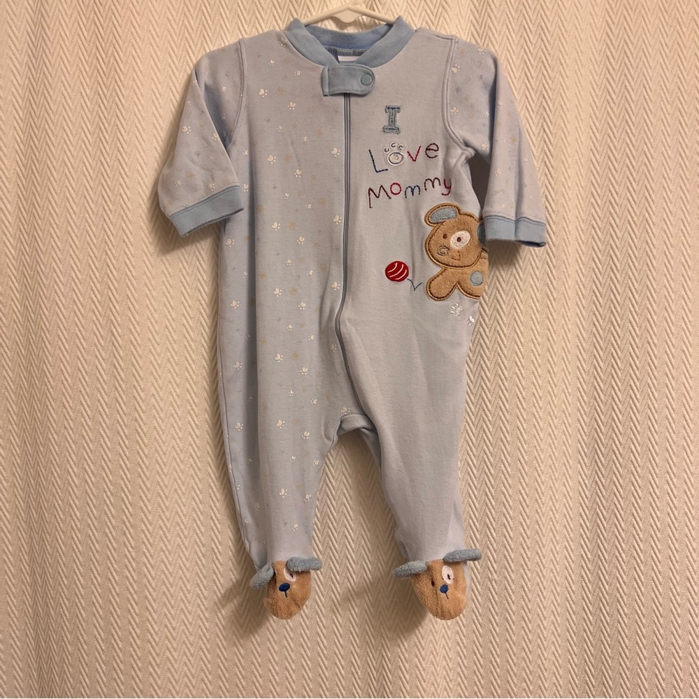 Just Born "I Love Mommy" 6-9 months Zip up Sleeper